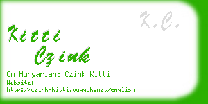 kitti czink business card